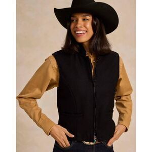 Cheyenne Wool Vest Schaefer Outfitters black  Size Large Women's (80% wool, 20%